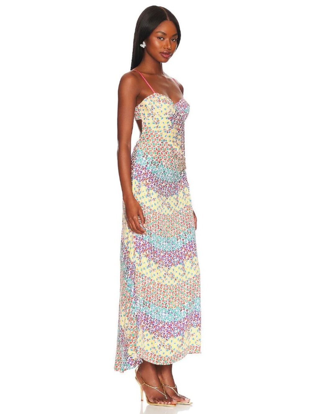 Free People Kaleidoscope Dreams Midi Dress in Original Combo size Medium - Picture 9 of 9